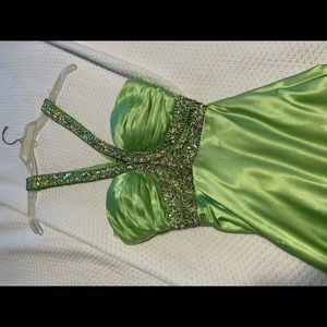 Lime green formal dress